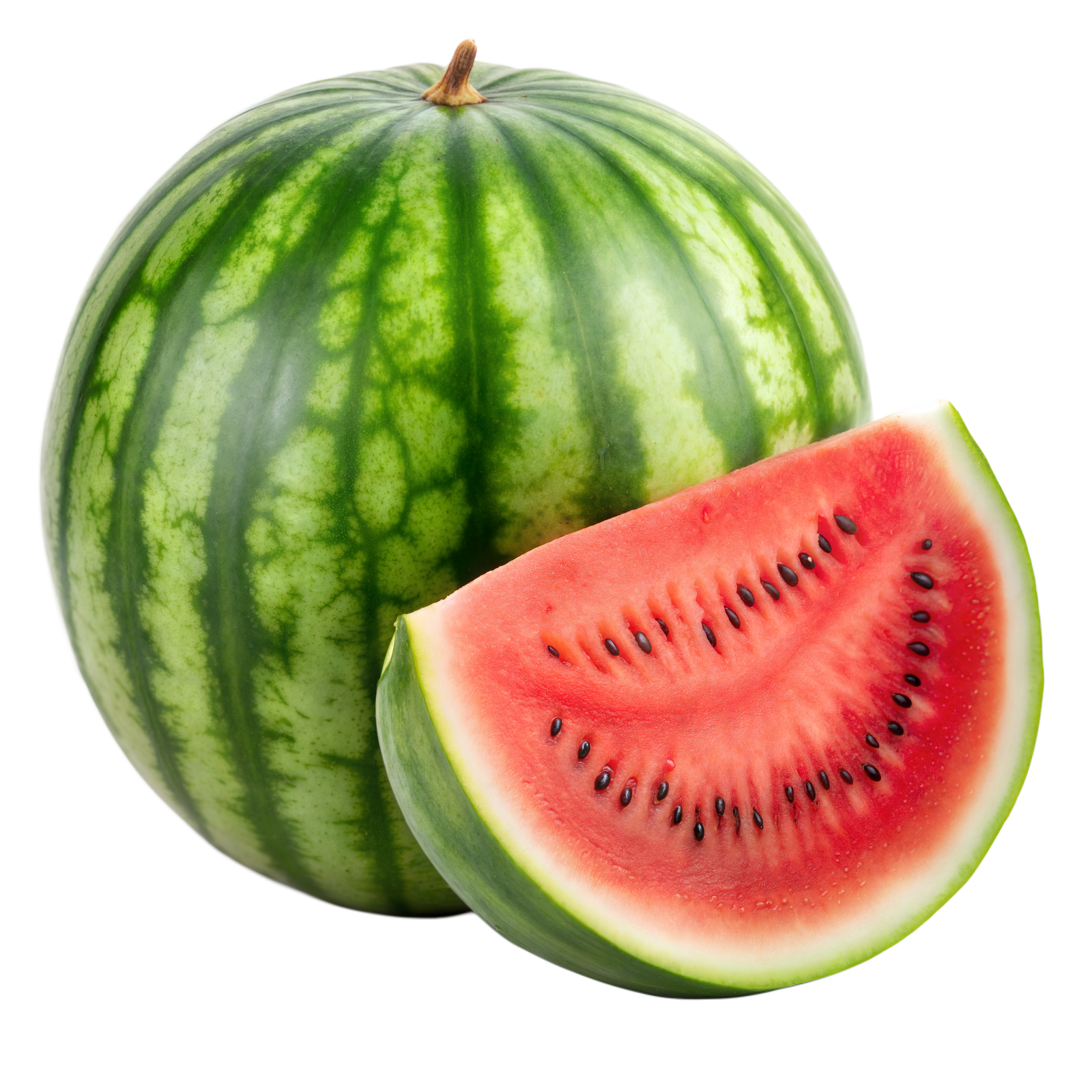 Organic watermelon and slice